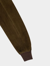 Boglioli Brown Suede Leather Bomber Jacket