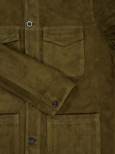 Boglioli Green Suede Utility Shirt Jacket