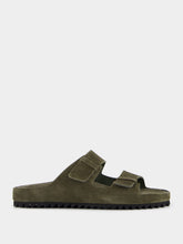 Officine Creative Agorà Green Suede Slides