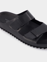 Officine Creative Agorà Black Leather Slides