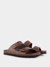 Officine Creative Agorà Coffee Leather Slides