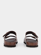 Officine Creative Agorà Coffee Leather Slides