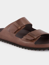 Officine Creative Agorà Coffee Leather Slides
