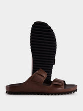 Officine Creative Agorà Coffee Leather Slides