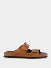 Officine Creative Agorà Brown Leather Slides