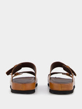 Officine Creative Agorà Brown Leather Slides