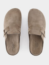 Officine Creative Agorà Taupe Suede Leather Slippers