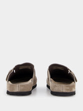 Officine Creative Agorà Taupe Suede Leather Slippers