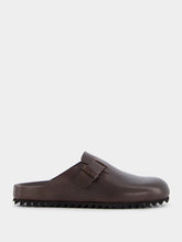 Officine Creative Agorà Dark Brown Leather Slides