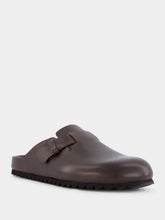Officine Creative Agorà Dark Brown Leather Slides