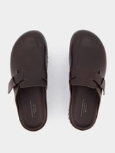 Officine Creative Agorà Dark Brown Leather Slides