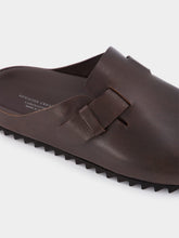 Officine Creative Agorà Dark Brown Leather Slides