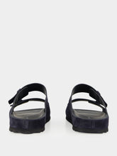 Officine Creative Blue Agorà 010 Suede Slide Sandals