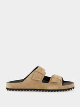 Officine Creative Taupe Suede Agorà 010 Slide Sandals