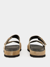 Officine Creative Taupe Suede Agorà 010 Slide Sandals