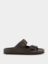 Officine Creative Brown Leather Agorà 010 Slide Sandals