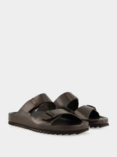 Officine Creative Brown Leather Agorà 010 Slide Sandals