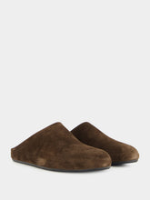 Officine Creative Babouche 001 Brown Suede Mule Sandals