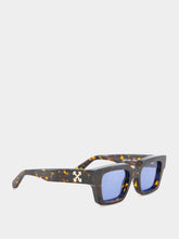 Off-White Havana and Blue Virgil Square Sunglasses