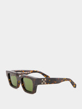 Off-White Tortoise Green Square Sunglasses