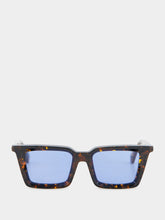 Off-White Havana and Blue Dalton Square Sunglasses