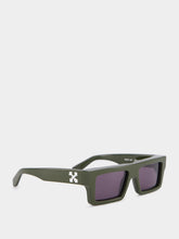 Off-White Ruby Military Green Rectangular Sunglasses