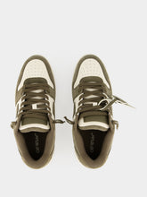 Off-White Cream and Green Out Of Office Suede Sneakers