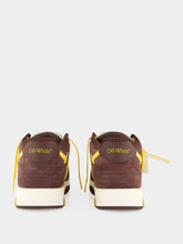 Off-White Dark Brown and Yellow Out Of Office Suede Sneakers