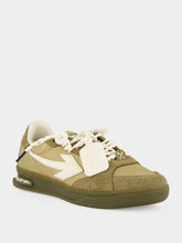 Off-White Military Green and Beige End Of Play Sneakers