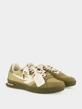 Off-White Military Green and Beige End Of Play Sneakers