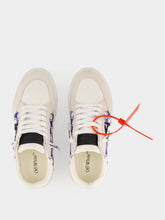 Off-White White and Neo Blue M-Vulc Low Sneakers
