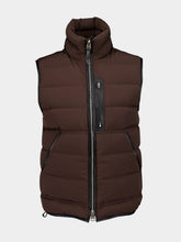 Tom Ford Chocolate Sleeveless Funnel Neck Gilet