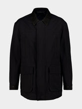 Tom Ford Black Twill Collar Field Jacket