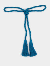 Paula Olivina Blue Smooth Rope Belt