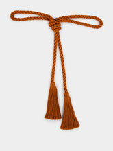 Paula Olivina Orange Smooth Rope Belt