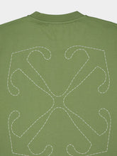 Off-White Khaki Stitch Arrow Slim T-Shirt