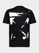 Black Cotton Brush Arrow T-Shirt