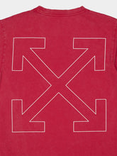 Off-White Coral Red Outline Arrow T-Shirt