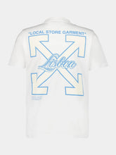Off-White White Lisbon Print Cotton T-Shirt