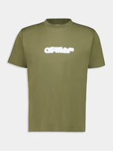 Off-White Green Arrow Spray Cotton Slim Fit T-Shirt