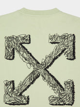 Off-White Alfalfa Green Scribble Arrow Skate T-Shirt