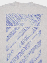 Off-White Grey Melange Scribble Diag T-Shirt