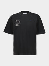 Off-White Vintage Black Faded Painting T-Shirt