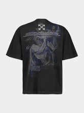 Off-White Vintage Black Faded Painting T-Shirt