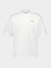 Off-White White and Citrus Tape Arrow Cotton T-Shirt
