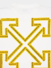 Off-White White and Citrus Tape Arrow Cotton T-Shirt