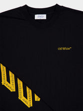 Off-White Black and Citrus Long-Sleeve Tape Arrow T-Shirt