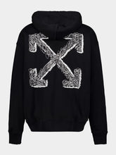 Off-White Black Scribble Arrow Cotton Sweatshirt