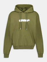 Off-White Green Spray Arrow Cotton Sweatshirt