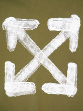 Off-White Green Spray Arrow Cotton Sweatshirt